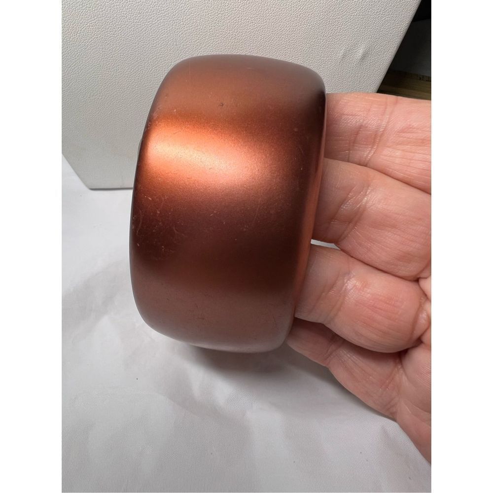 Vintage Large Copper Frosted Acrylic Bangle Bracelet